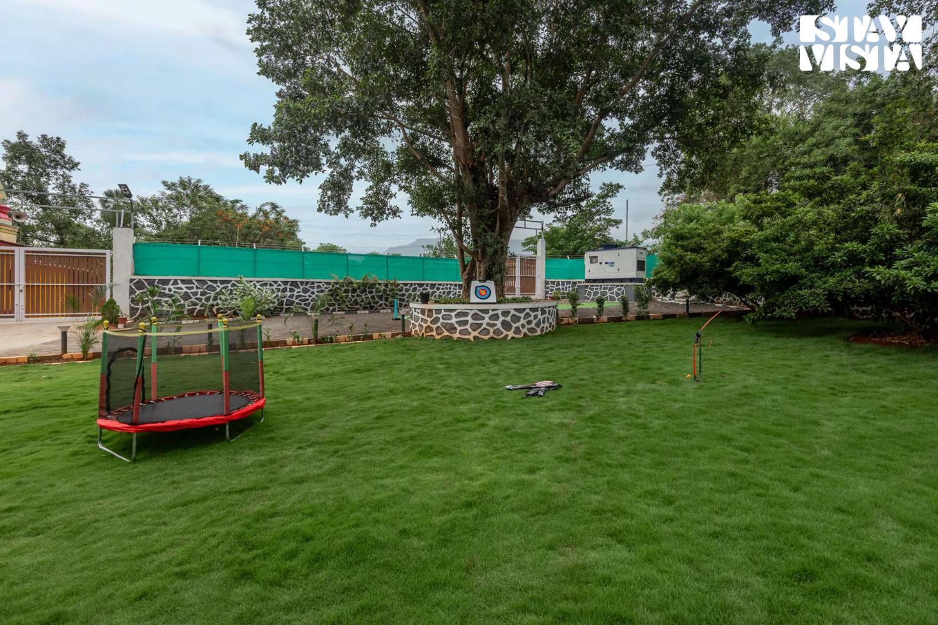 Grey Hues With Swimming Pool & Lawn At By Stayvista * Karjat