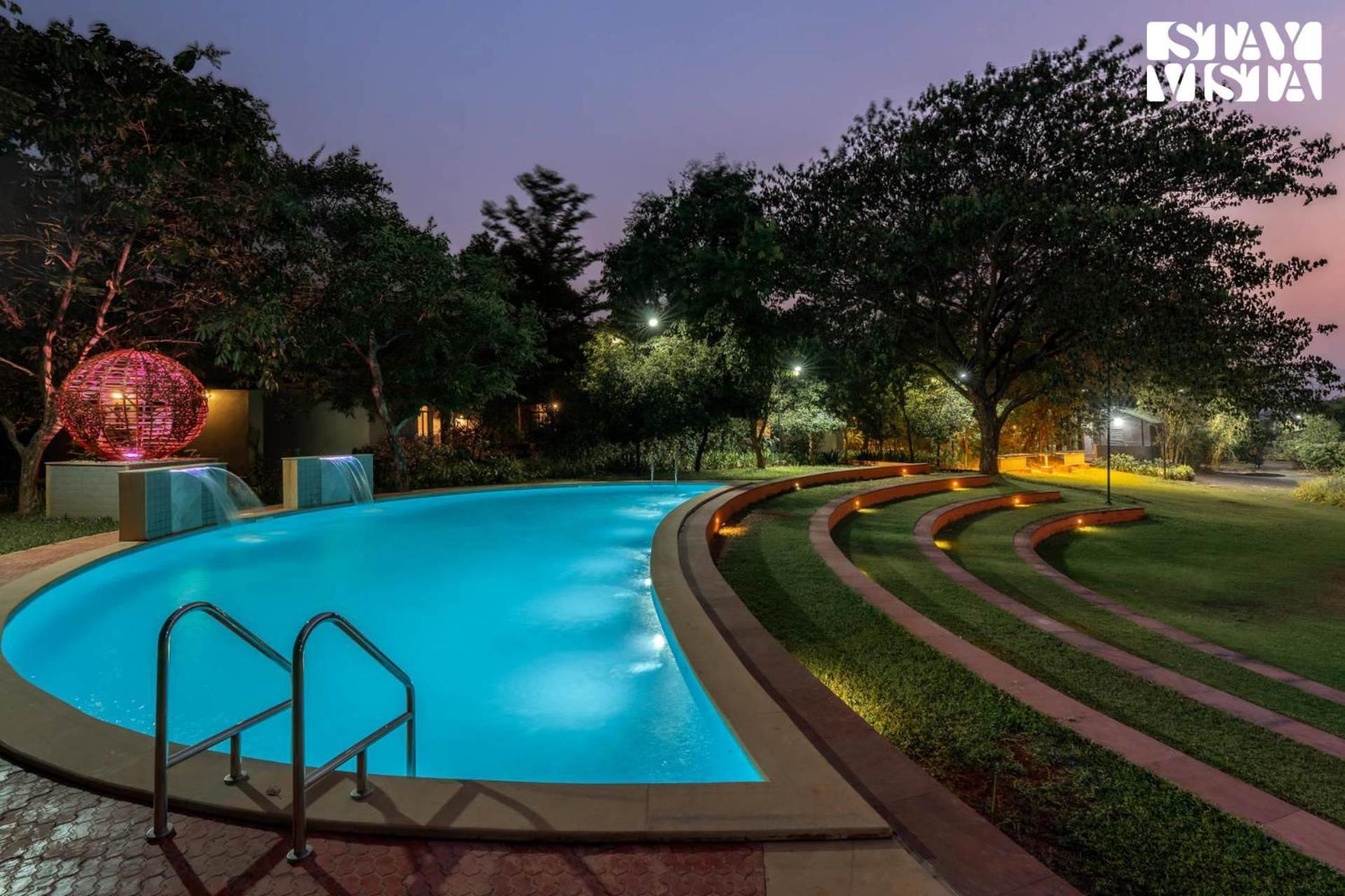 Villa Nivaant Farms By Stayvista - Retreat With Pool, Orchard, Jacuzzi & Gazebo